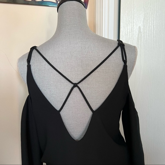 IRO Lebeca Black Cold Shoulder Shift Mini Dress 36/ 4 - Picture 8 of 16